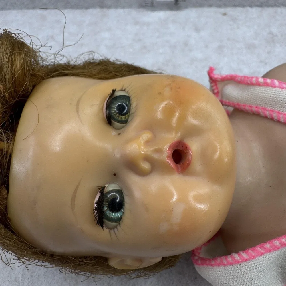 Vintage 1950s 12 In American Character Tiny Tears Hard Plastic Baby‎ Doll